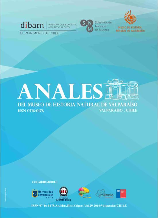 Portada revista Anales volumen 29, año 2016